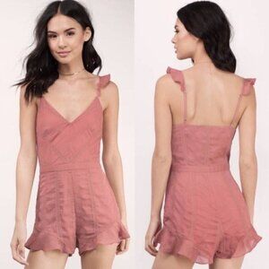 Jetset Diaries Coral Embroidered Getaway Romper
